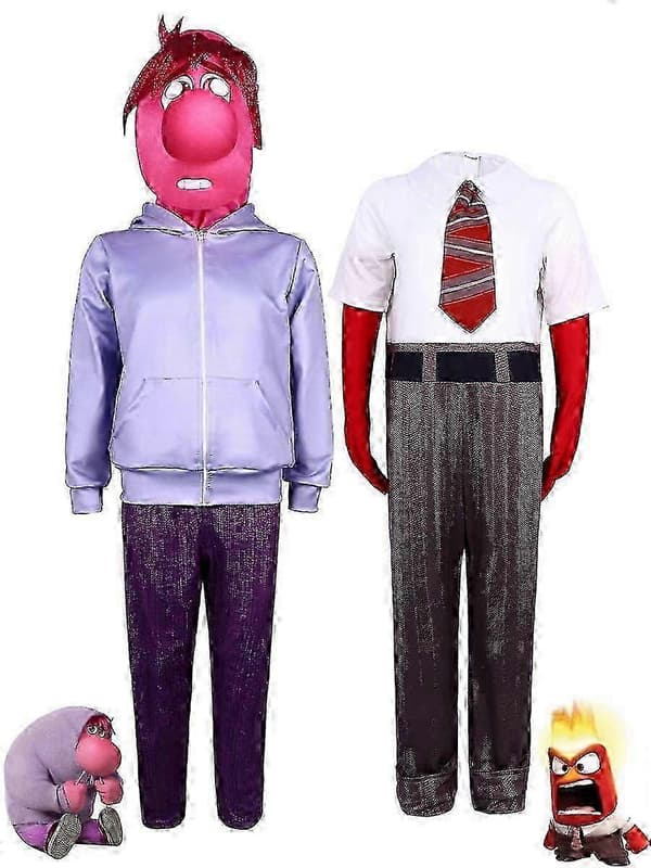 Inside Out 2 Cosplay Kostym Fest Maskeraddräkt Set Jumpsuit Bodysuit Anger 110