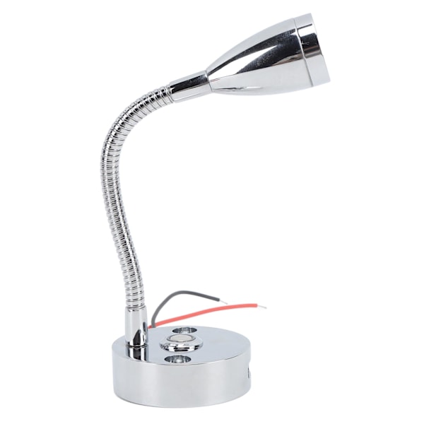 Læselampe til autocamper LED Krom Sengelampe indendørs Båd Yacht USB 3 Justerbar lysfarve Touch Lampe DC12 til 24V
