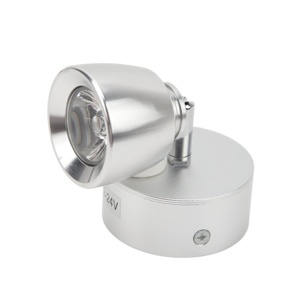 Læselampe DC12V til 24V Høj Lysstyrke Varmt Hvidt Lys LED RV Sengelampe til Lastbiler Campere Trailere Skibe Yachts Sølv