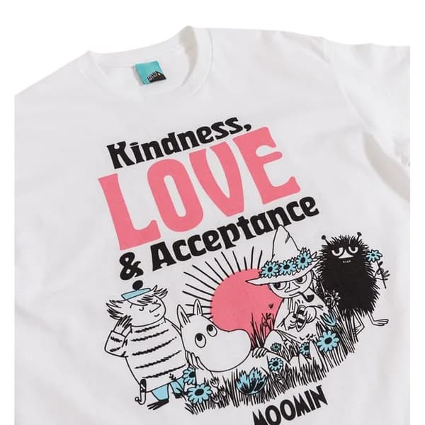 Mumin Unisex Vuxen Vänlighet Kärlek Och Acceptans T-shirt S Vit Vit/Off White White/Off White S