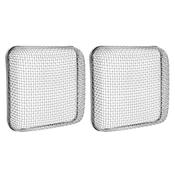 2st RV Ugnsventil 4.5 X 4.5in Heavy Duty Rostfritt Stål Flying Bug Cover Camper Värmare Avgasventil Mesh Screen