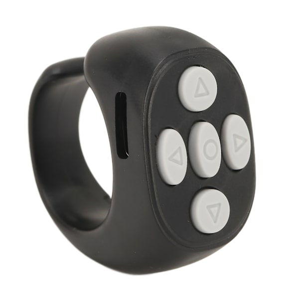 Bluetooth Fjernbetjening Multifunktionel Ring Design Trådløs Telefon Selfie Lukker til Hjem Sort