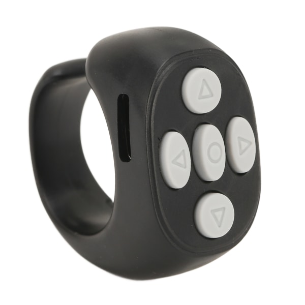 Bluetooth kaukosäädin Multi Function Ring Design Langattoman puhelimen selfie-suljin kotiin Black ++