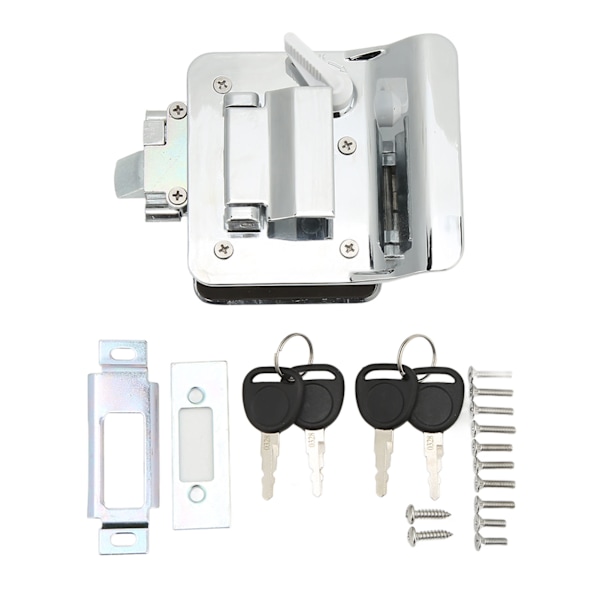 RV Entrédörr Lås Säkerhetsspärr Lås Inbyggd deadbolt aluminiumlegering för husbil Resevagn Husbil Krom