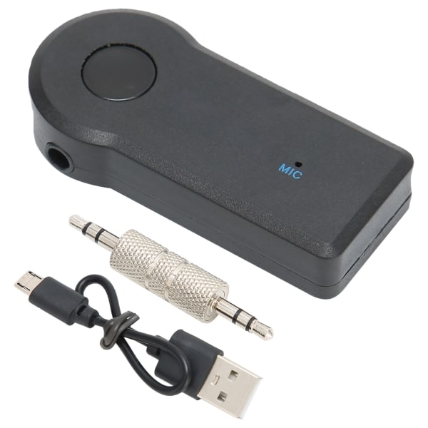 TIMH Bærbar Bluetooth-musikkmottaker for bil Mini trådløs lydadapter 3.5MM Aux for telefon