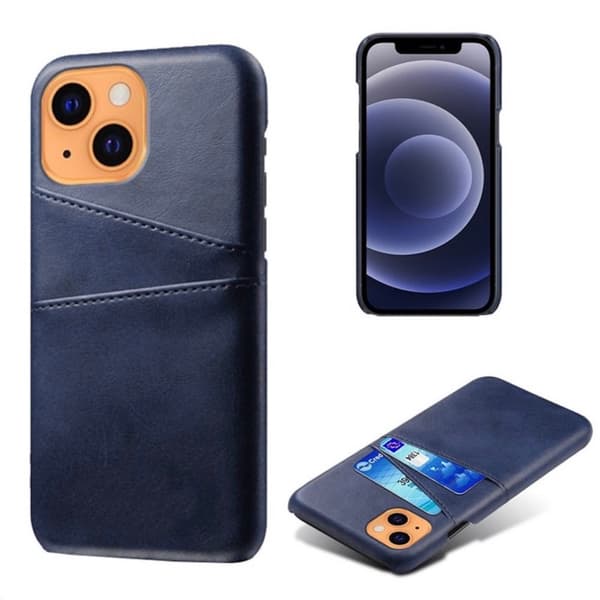【BEMS】Compatible with iPhone 14 case card - Dark brown Mörk brun Kompatibel med iPhone 14