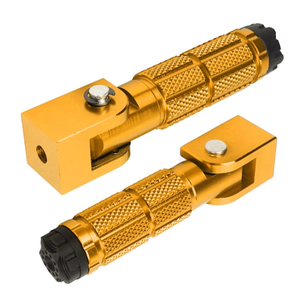 2 stk. Motorcykel sammenklappelige fodhviler M8 Antislip aluminiumslegering Universal til cykler ATV UTV Go Kart Guld