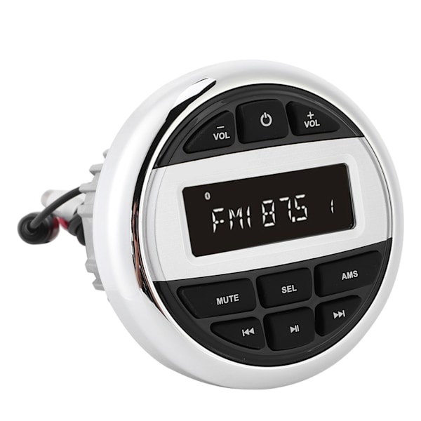 Vanntett Bluetooth MP3-spiller Digital Stereo FM AM Audio Radio USB-lading for Marine Båt Yacht Motorsykkel