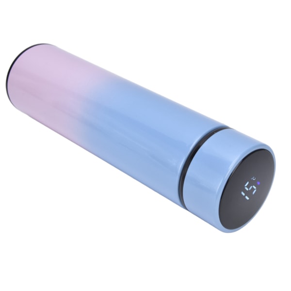 Smart LED-display Vakuum Isolerad Vattenflaska 500ml - Blå/Rosa