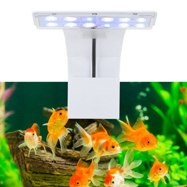 TIMH 5W Aquarium LED Water Plants Light Fish Tank Effektiv Energisparende Clip-On Lighting Lampe EU Plug 100-220V