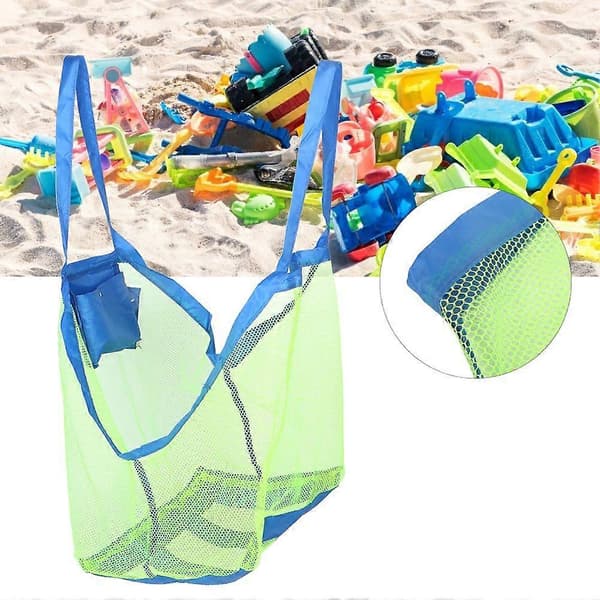 st Sandbeach børnelegetøjsopbevaringspose i net, bærbar strandtaske[BEMS]