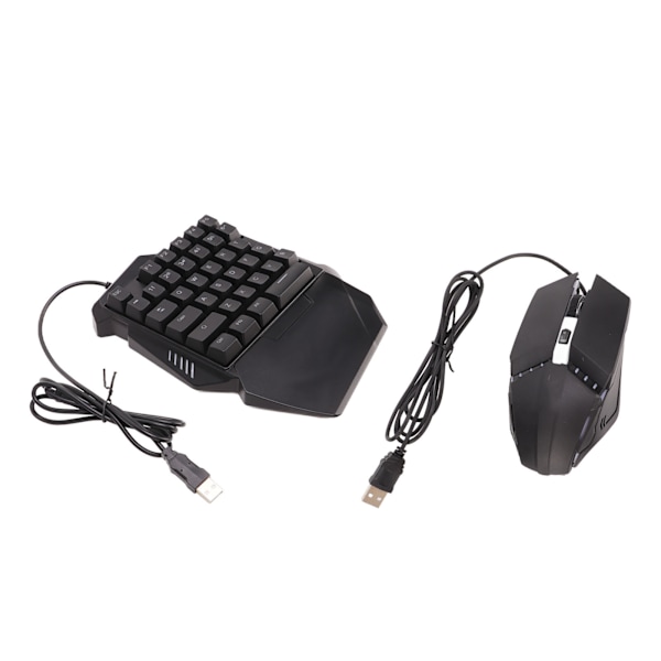 Enhands tangentbord mus set trådbunden 35 tangenter RGB bakgrundsbelysning mekanisk mini bärbar speltangentbord för laptop PC