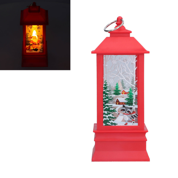 Joululyhdyt akkukäyttöiset LED-valaistut lumiukkolyhdyt joululahjakoristeisiin/