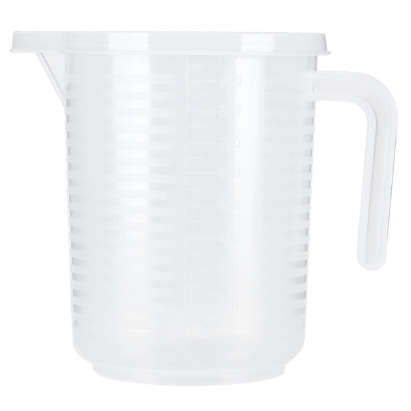 Mätkoppar i Transparent Plast - 500ml/1000ml - Köksbaktillbehör med Lock