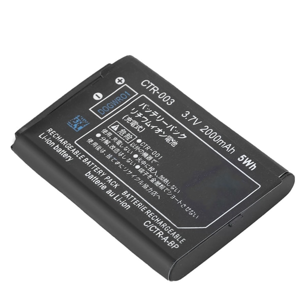 2000mAh oppladbar Li-ion-batteripakke med stor kapasitet for Nintendo 3DS++