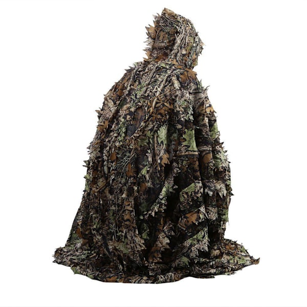 3D Camouflage Regnponcho - Vandafvisende Regnjakke med Hætte til Børn og Voksne - Ideel til Udendørs Camping og Vandreture