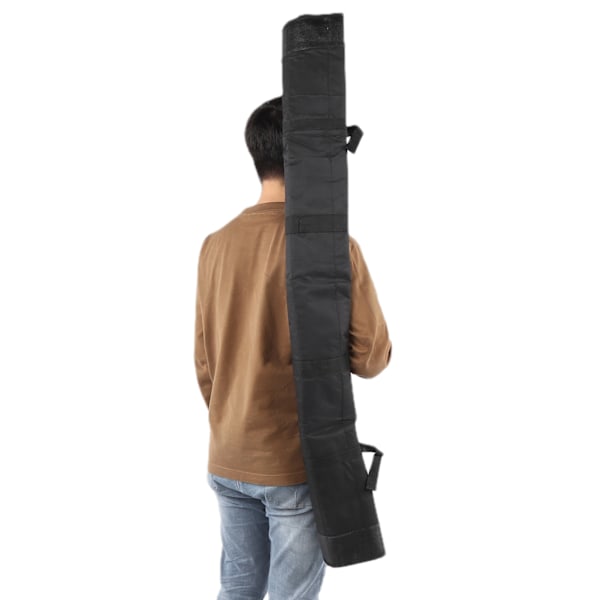 1,3 m Fiske Stang Oppbevaringspose Foldbar Stang Bæreveske Bærbar Fiske Stang Organizer Svart