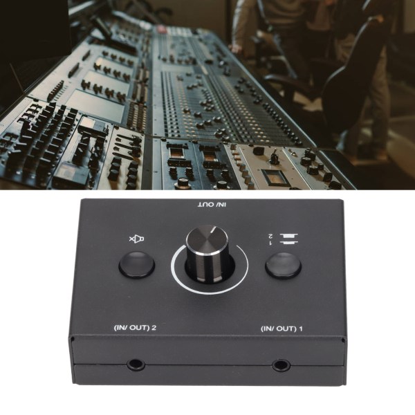 TIMH 3,5 mm Switcher 2 Input 1 Output Eller 1 Input 2 Output Splitter Switcher Box med One Key Mute-knapp