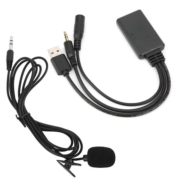 Bluetooth 5.0 AUX kabeladapter med mikrofon handsfree samtaleerstatning for Ford Focus/Mondeo