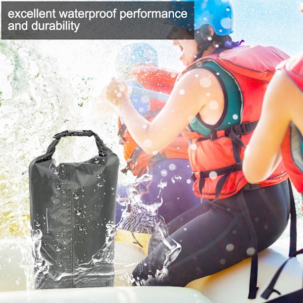 Vattentät väska för utomhusaktiviteter, bärbar för camping, paddling, vandring (8L)