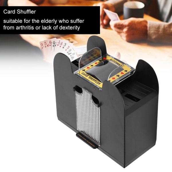 Card Shuffler Automatisk batteridrevet spillekortshuffler-maskin for 6-dekks poker++/
