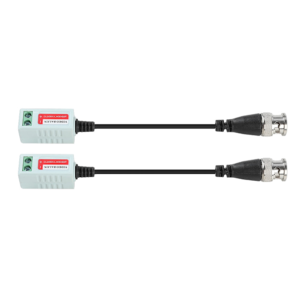 2 kpl Kannettava HD-CVI/HDVI/AHD Passiivinen Videobalun-lähetin-vastaanotin-kaapeli Kierretty Lähetin Kameralle