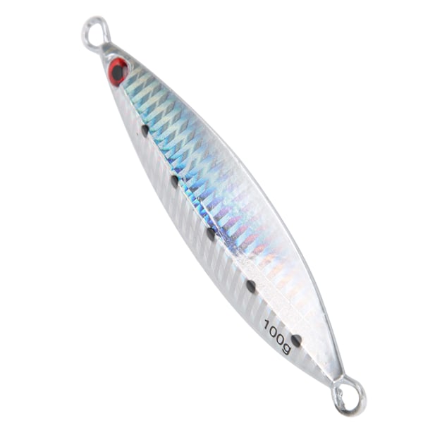 Fiskesimulerende agn i metall, fiskformet, realistisk, fiskeutstyr, sølv