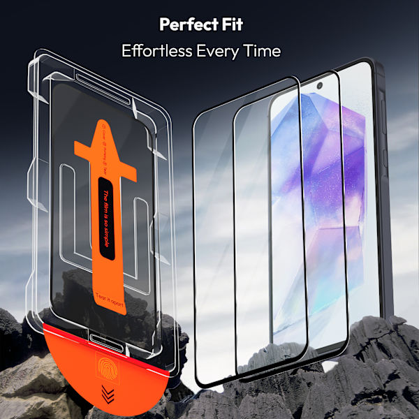 2-pack Samsung A55 Screen Protector - Tempered Glass | [Automatic Installation] - Bubble-Free Samsung A55