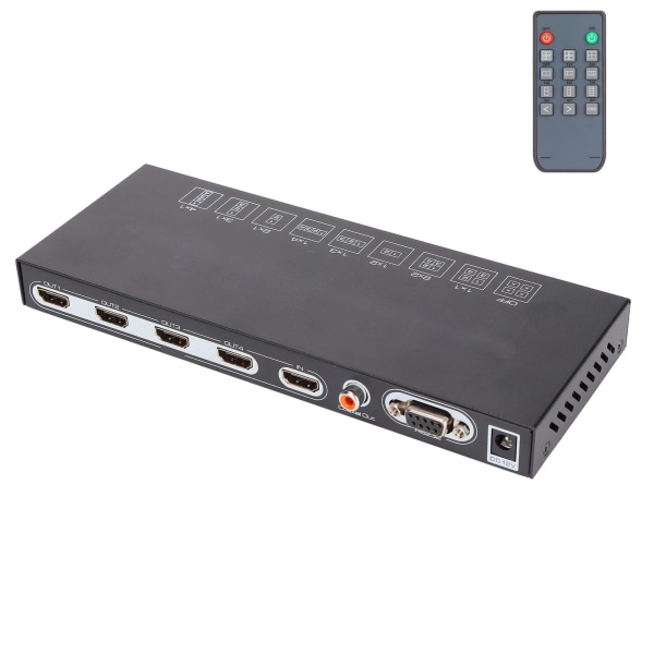 4 Port HD Multimedia Interface Video Splicer 4K Ved 30Hz 300MHz 1x4 LED Video Wall Controller for Conference 100-240VUS Plugg ++