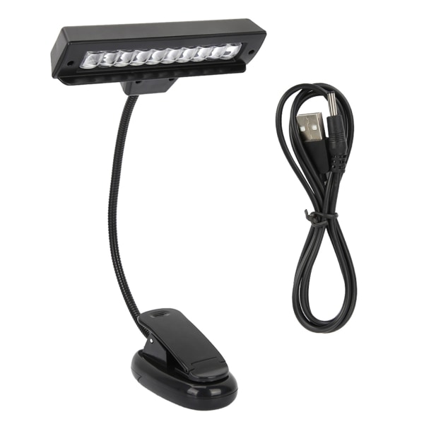 TIMH Portable Orchestra Music Stand Light Flexibelt nackklämma på USB -läs LED-lampa