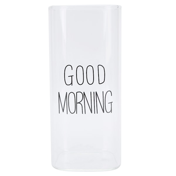 Innovativ Transparent Glaskaffe- och Tekopp 400ml - Svart Etikett