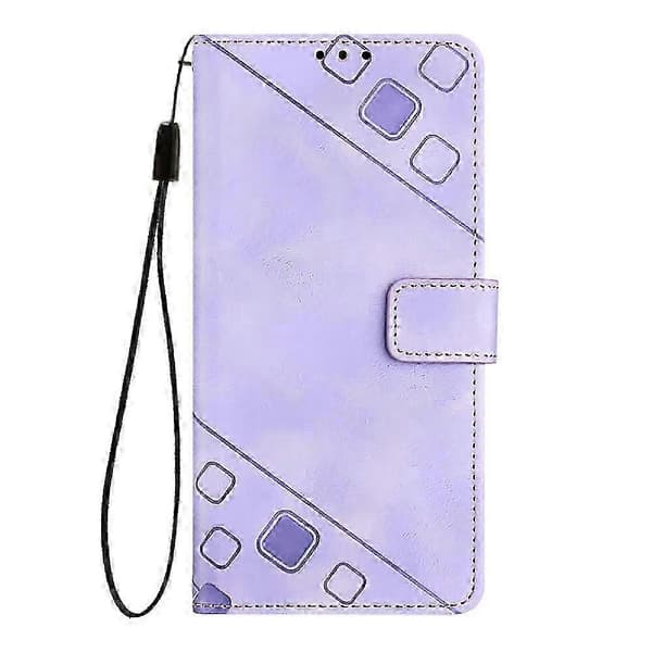 Samsung Galaxy S25 FE Plånboksfodral med magnetisk stängning, PU-läder, 3 kortfack, stativ, stötsäker purple