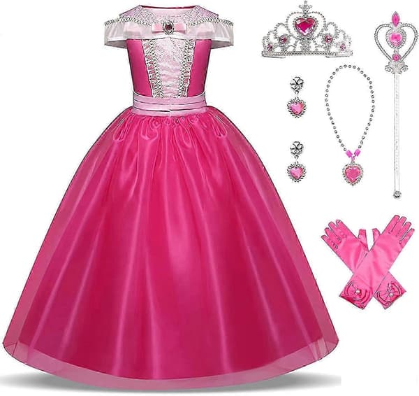 Prinsessa Aurora Törnrosa - Maskeradkostym för flickor med accessoarer[BEMS] 130cm