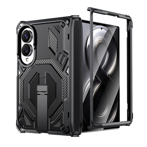Stødsikkert hybrid-standercover til Samsung Galaxy Z Fold8 - Sort Svart black