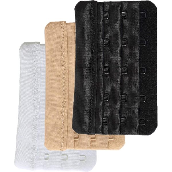 BH-förlängare för kvinnor, 5 hakar, plus size, 3-pack