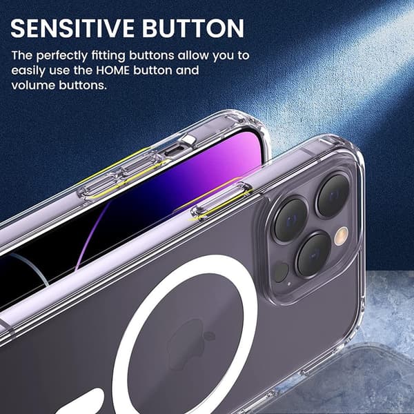 【BEMS】BOOM Kompatibel med iPhone 14 Pro Max Deksel Magsafe - Transparent Transparent 52