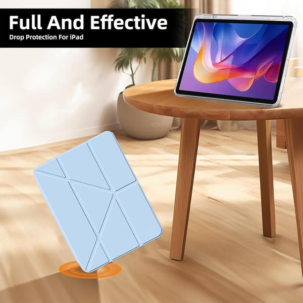 Xiaomi Redmi Pad 2 2025 11-inch Multi-Angle Foldable Protective Case, PU Leather Case, Triple-Fold Foldable Protective Case - Blue