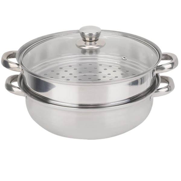 2-Layer Stainless Steel Steamer Pot - 27cm/11in, Cooker, Double Boiler, Soup Steaming Pot