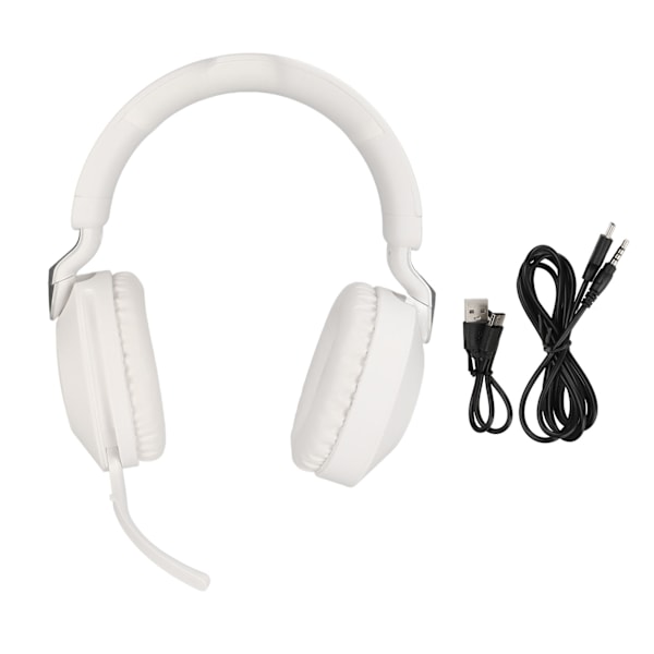 Bluetooth-pelikorvakuulokkeet Taitettava Type C -liitäntä Langaton Bluetooth 5.1 Langallinen Kaksoistila Stereokuulokkeet Mikrofonilla Valkoinen
