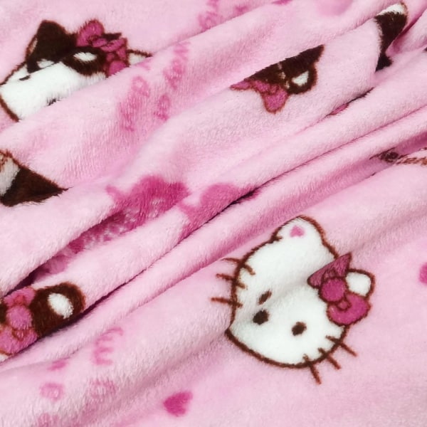 Cartoon HelloKitty Flanell Pyjamas Mjuk vadderad varma pyjamas för kvinnor L magic cat