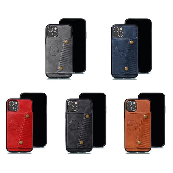 Kompatibel med iPhone 13 - Cover med kortholder [BEMS] Mörkblå