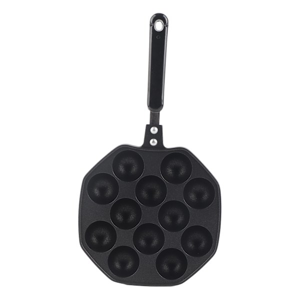 Non-Stick Takoyaki Grillpande - 12 Hulrum, Aluminium Bageform til Oktopusbolle og Pandekagefremstilling