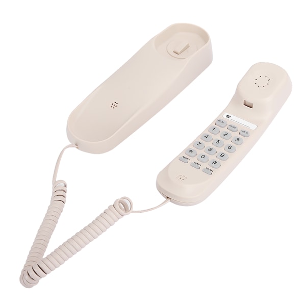 TC990 ABS Beige Bordmonterbart Vegghengende Telefon med dobbelt bruk for hotellrom Familie Heis Bad++