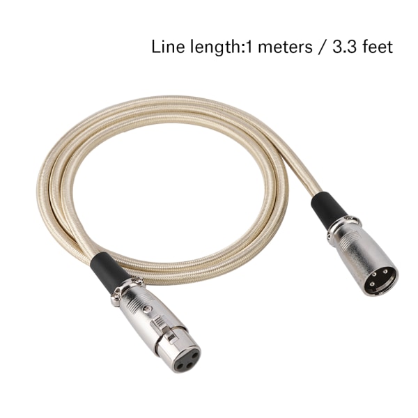 TIMH 3 pins XLR hann til XLR hunnmikrofon Mikrofonkabel Lydledning 1 meter / 3,3 fot