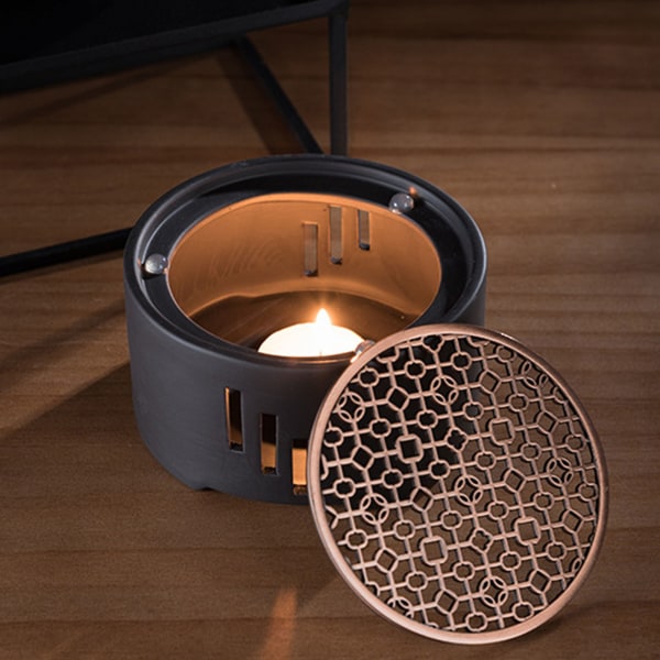 Tekannevarmersett med bronsefargematte Funksjonelt praktisk tekaffevarmt verktøy for kaffedrikker /