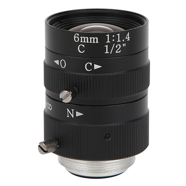 3MP Industrielt Kameraobjektiv 1/2 Manuel Blænde HD C-Mount 6mm Brændvidde CCTV Tilbehør