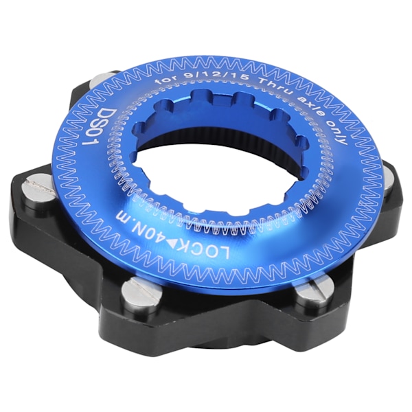 Center Lock Adapter 6 Bolte Center Skivebremse Rotor Konverteringssæde til Cykel Mountainbike (Sort Blå)