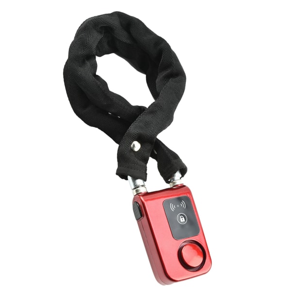 Y797G Vanntett Smart Bluetooth Sykkelkjedelås Tyverisikring Smarttelefonkontrolllås Rød//+