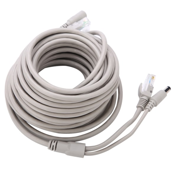5M/10M/15M/20M RJ45+DC Ethernet CCTV Kabel til IP Kameraer NVR System 10Mbps100Mbps (15M)