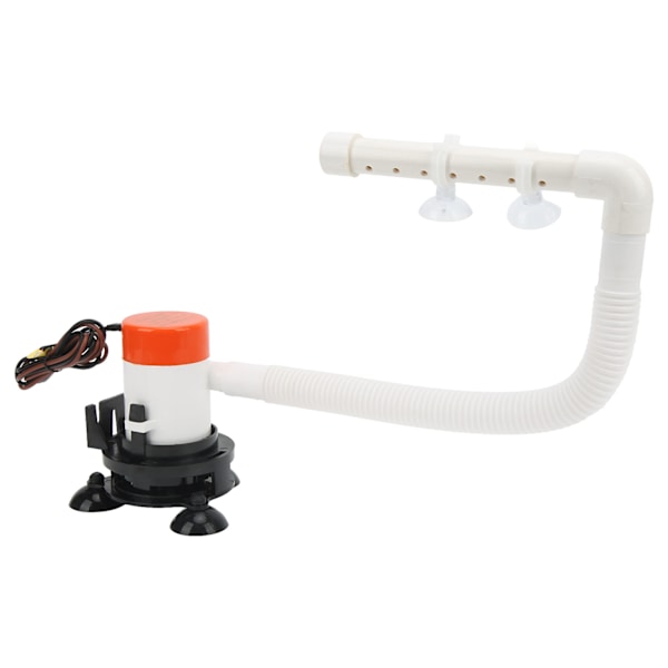 Agnspumpe 12V 350GPH Maksimal Flow Bærbar Bådtank Fiskesparer Aerator til Enhver Beholder
